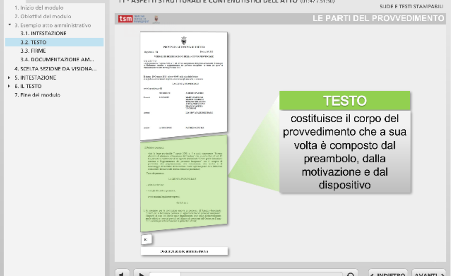 Redazione degli atti amministrativi - Esempio lezione