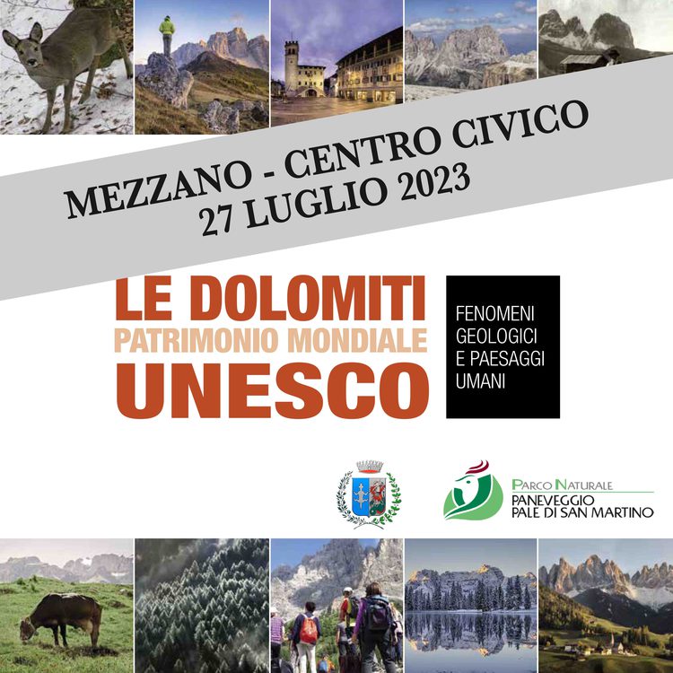 La mostra Dolomiti Unesco al Centro Civico di Mezzano di Primiero